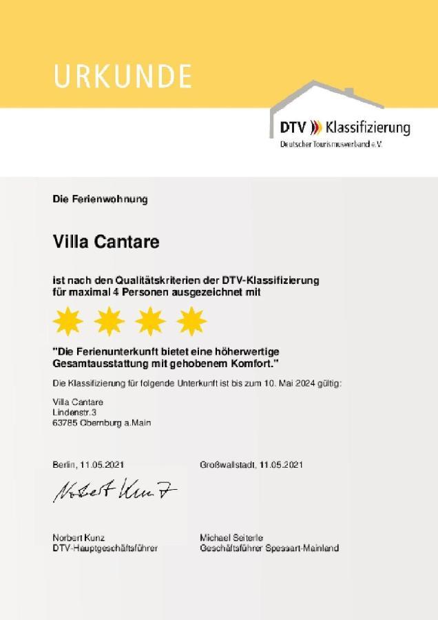 Villa Cantare Obernburg am Main Bagian luar foto